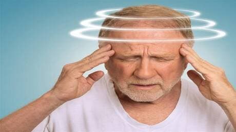 Man feeling dizzy when standing up suddenly