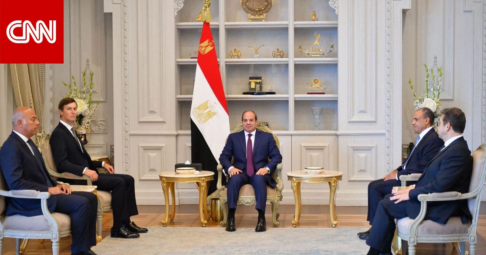 Sisi meets Jared Kushner in El-Alamein